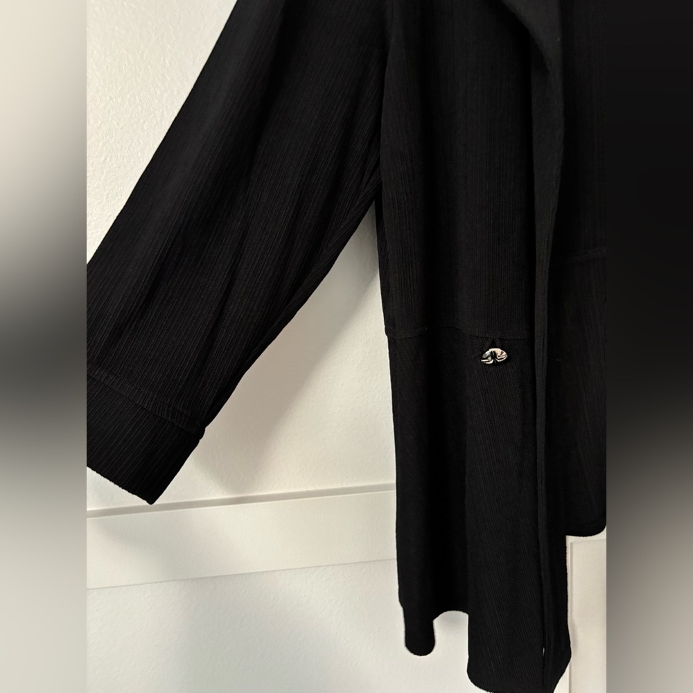 Picadilly Black Ribbed Blazer Jacket - Picture 4 of 7